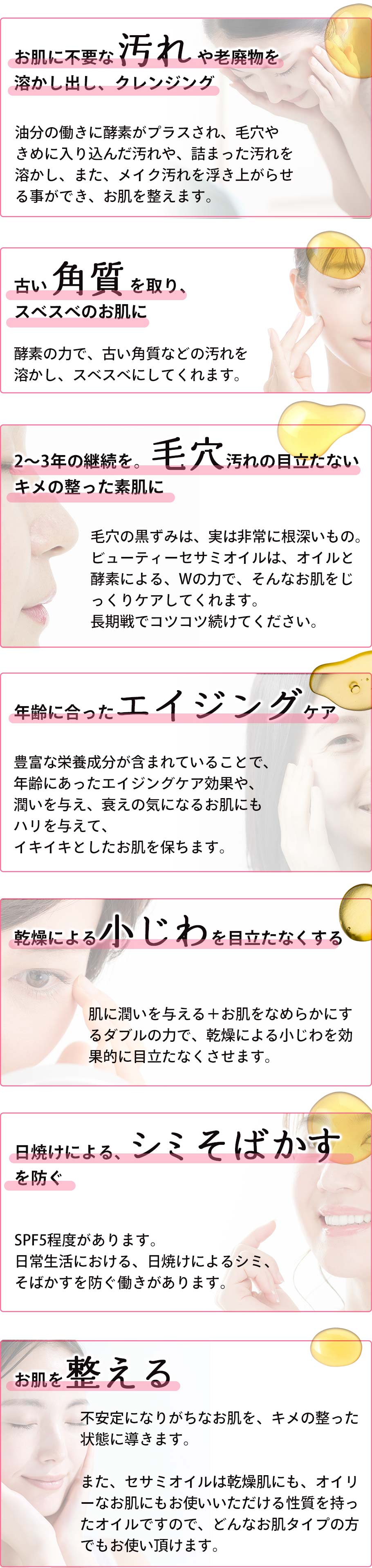 クレンジング、毛穴の汚れなど