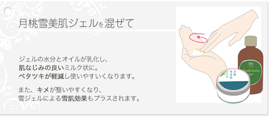 使い方・月桃雪美肌ジェルと