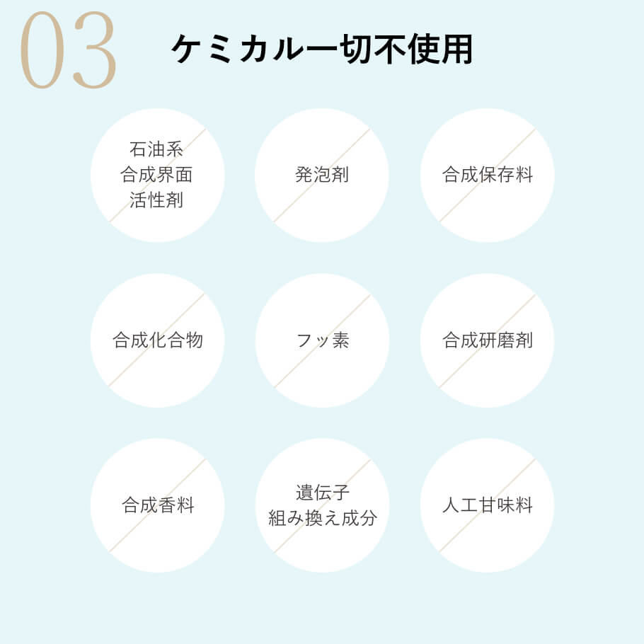 フッ素不使用 研磨剤不使用 発泡剤不使用 無添加 オーガニック ホワイトニング歯磨き粉