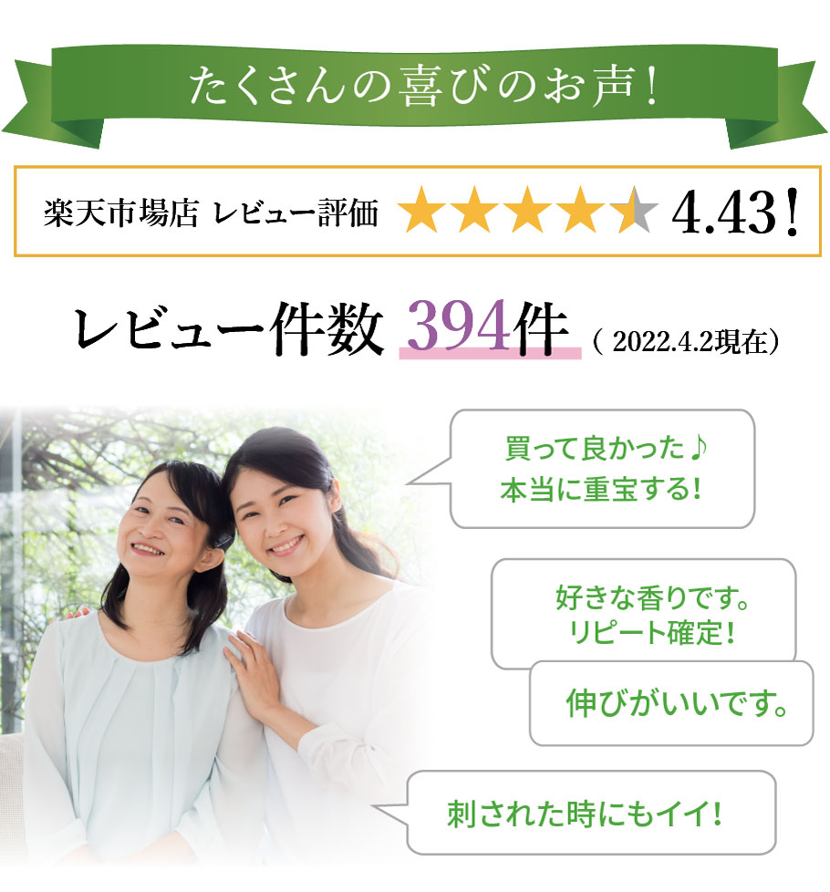 たくさんの喜びの声