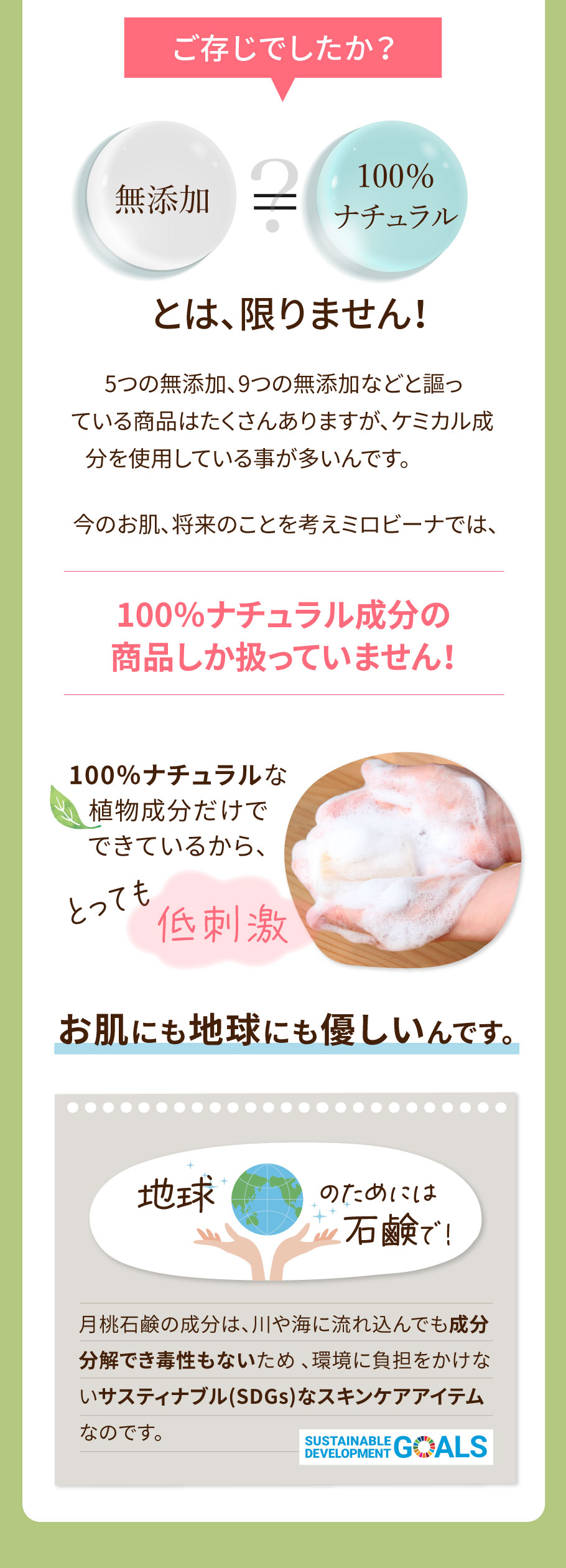 地球に優しい石けんです