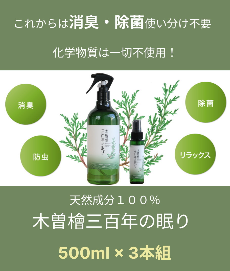 木曽檜300年の眠り3本メイン画像