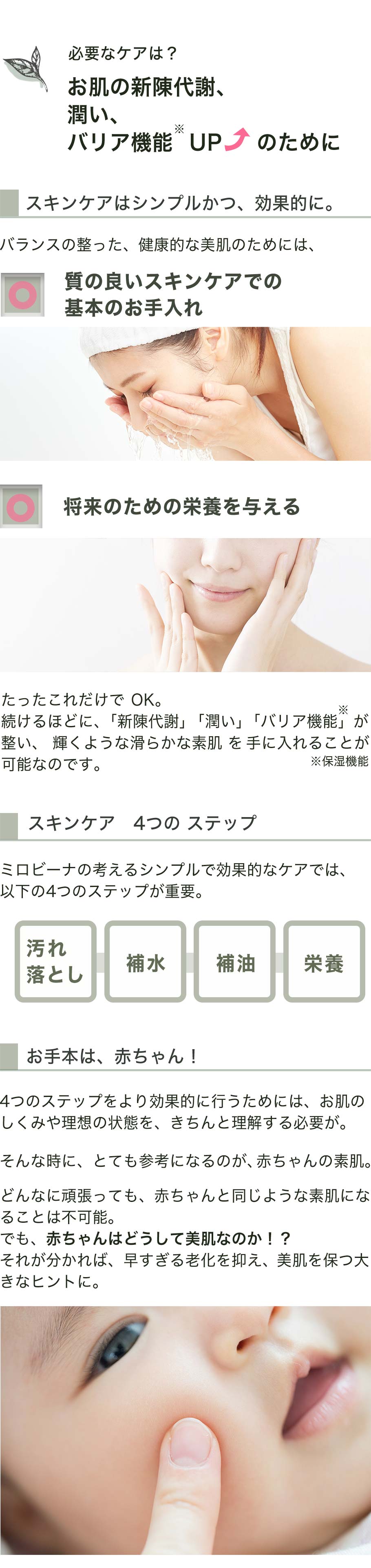 お肌のグレードアップ