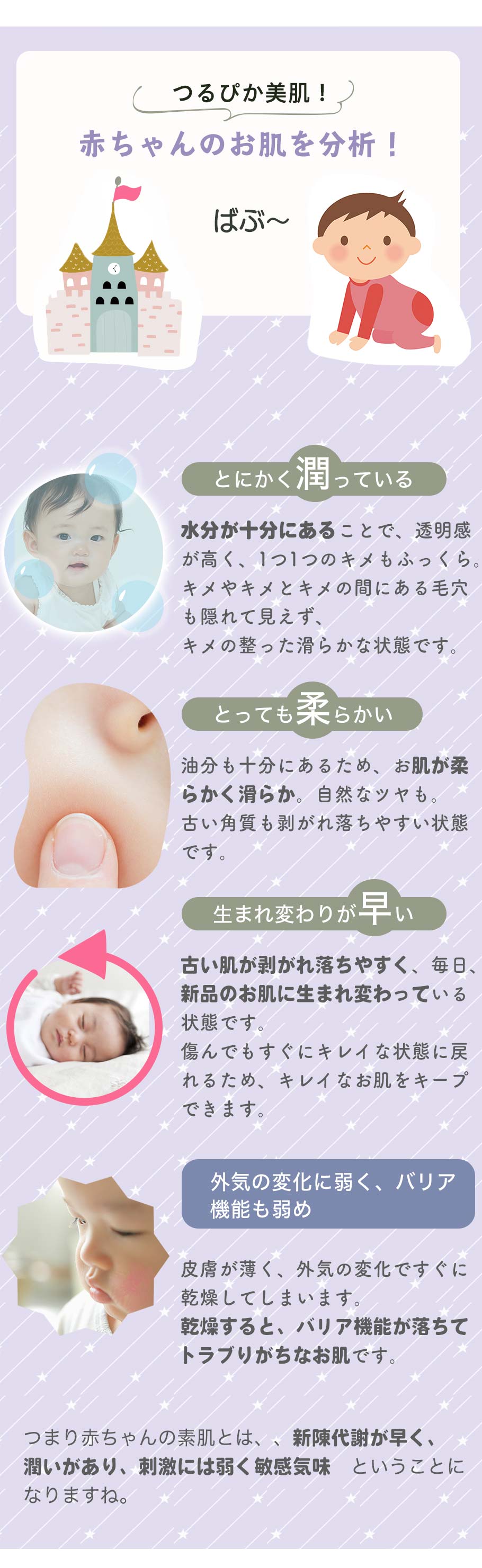 赤ちゃん肌をヒントに