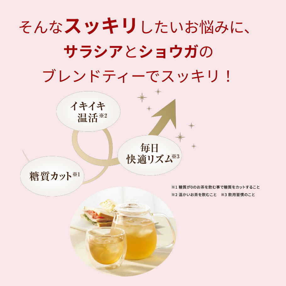 スッキリにはサラシアと生姜